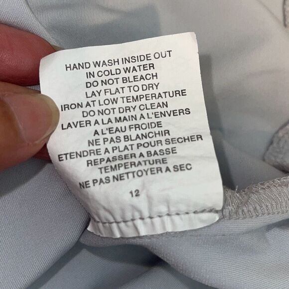 Sympli Womens Twisted Neck Quarter Sleeve Slit‎ Side Blouse Gray Size 6 - Picture 6 of 8